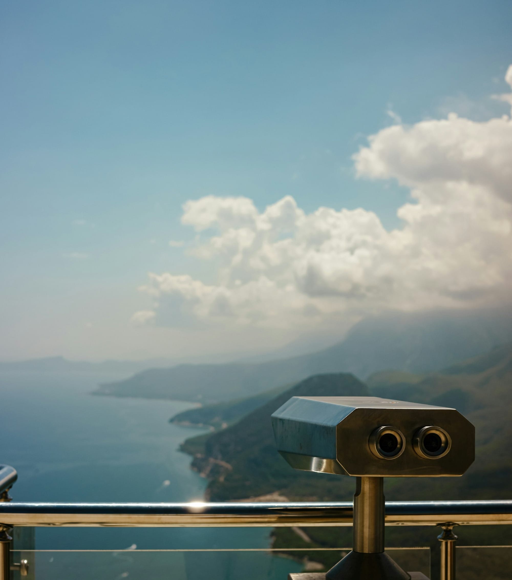 a view of the ocean from a balcony